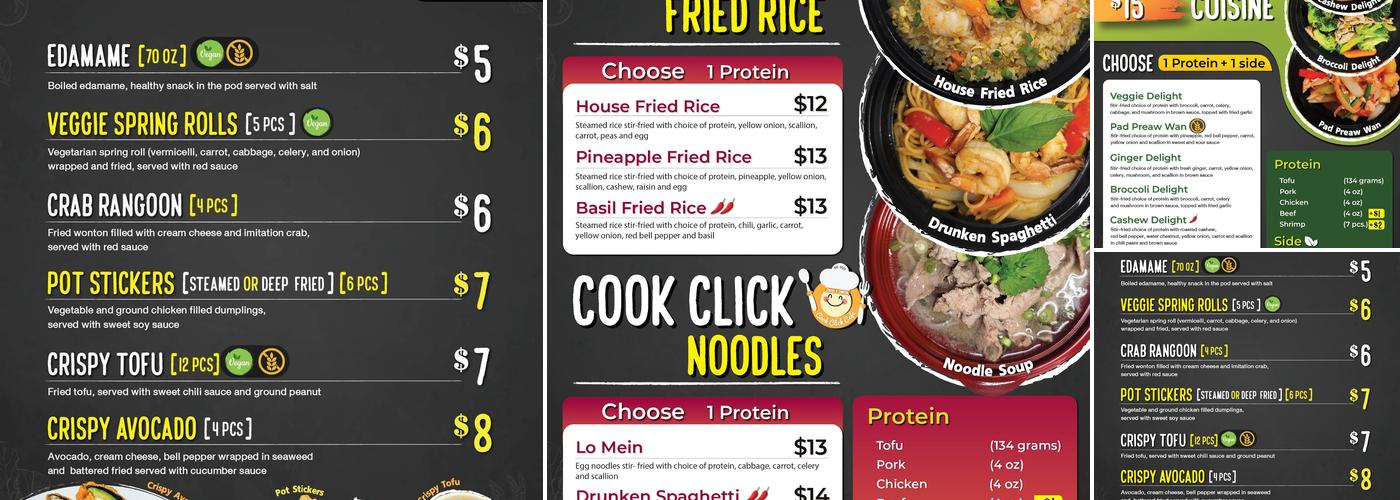 Cook Click Café Menu