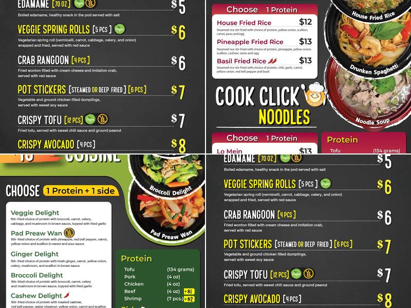 Cook Click Café Menu