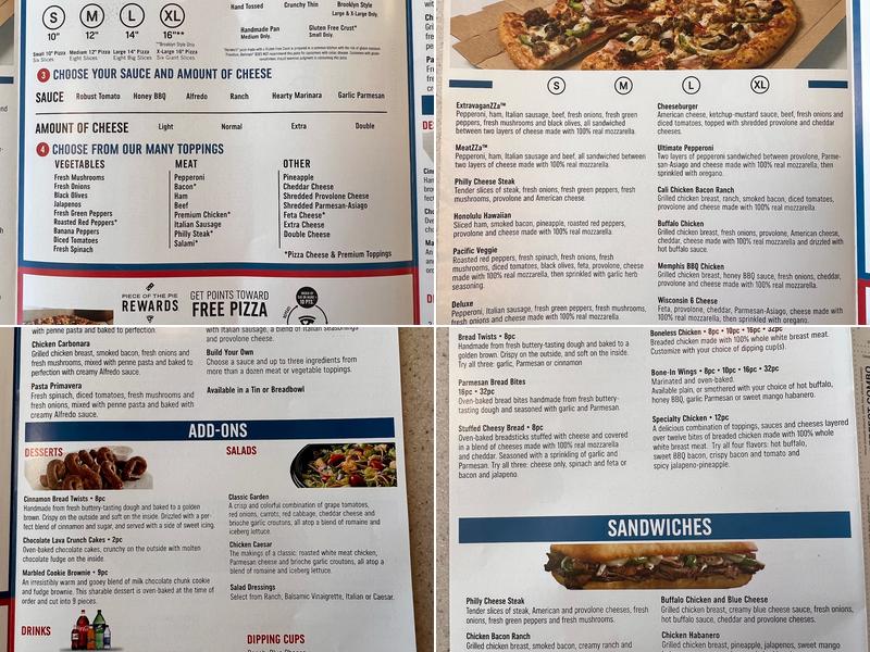 Domino's Pizza Menu