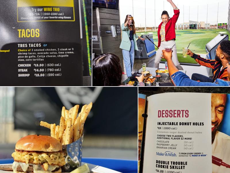 Topgolf Menu