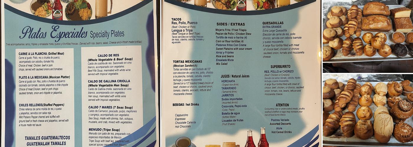 Panaderia Las Delicias Menu