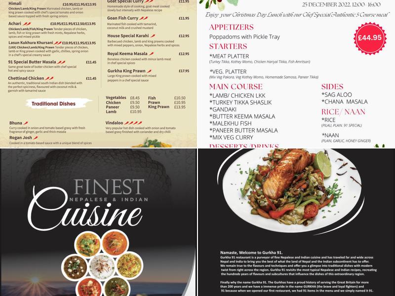 Gurkha 91 Menu