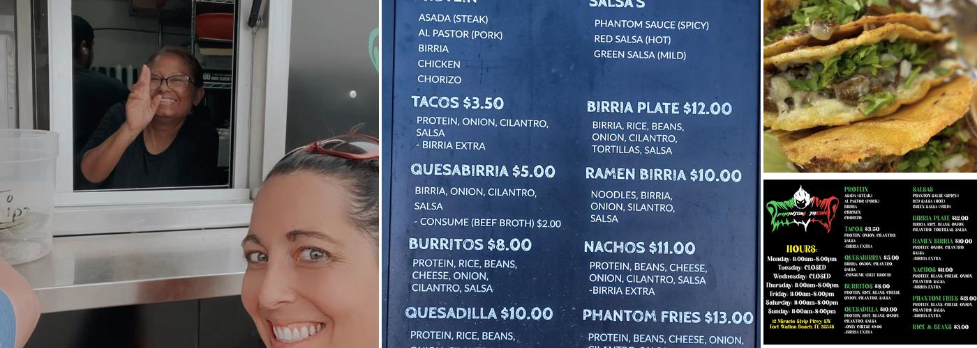 Phantom Tacos Menu