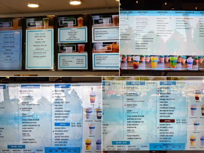 Craved Tea House Menu