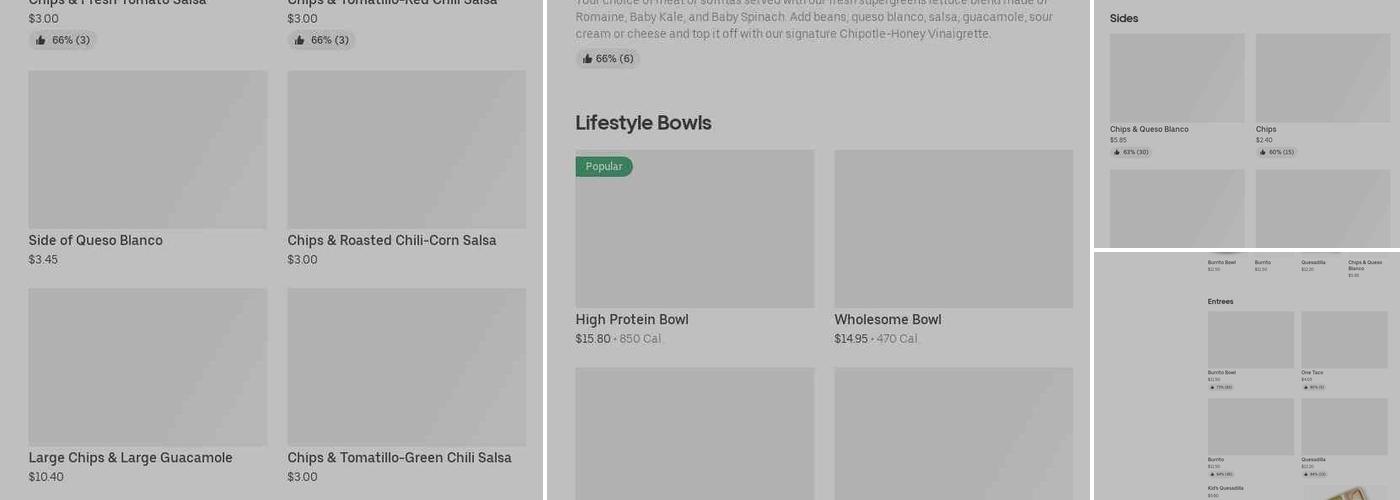 Chipotle Mexican Grill Menu