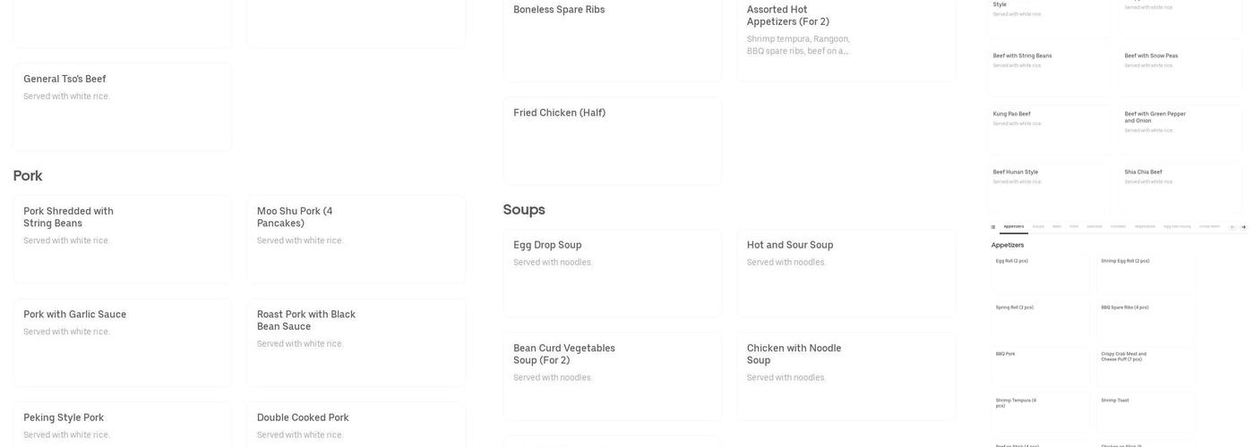 Lin's Express Menu