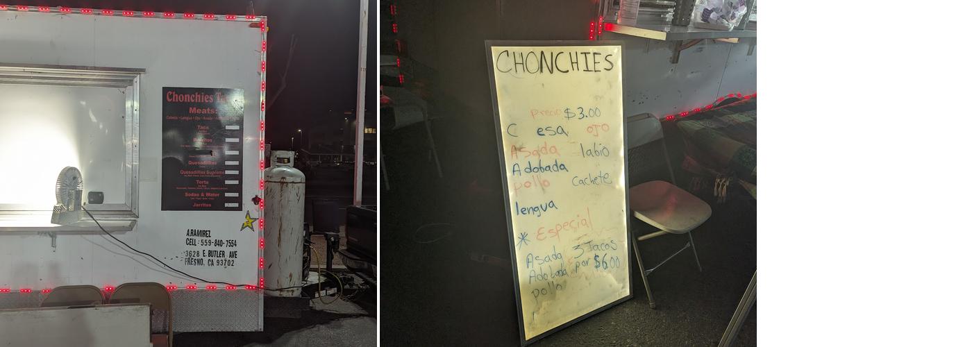 Coculas taqueria del rey taco truck Menu