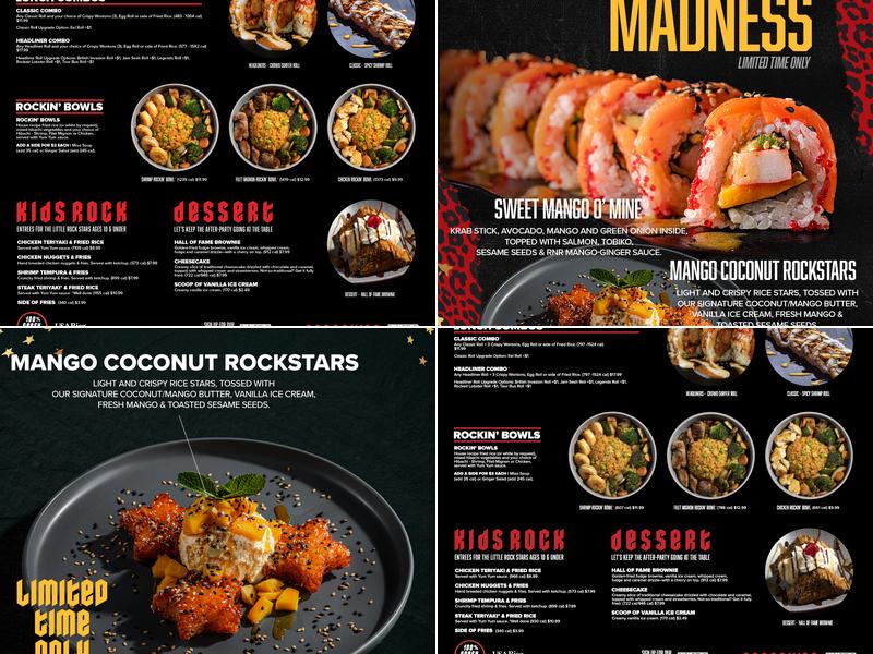 Rock N Roll Sushi Menu