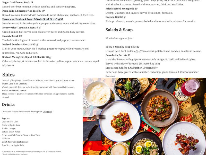 Galena Taphouse Menu