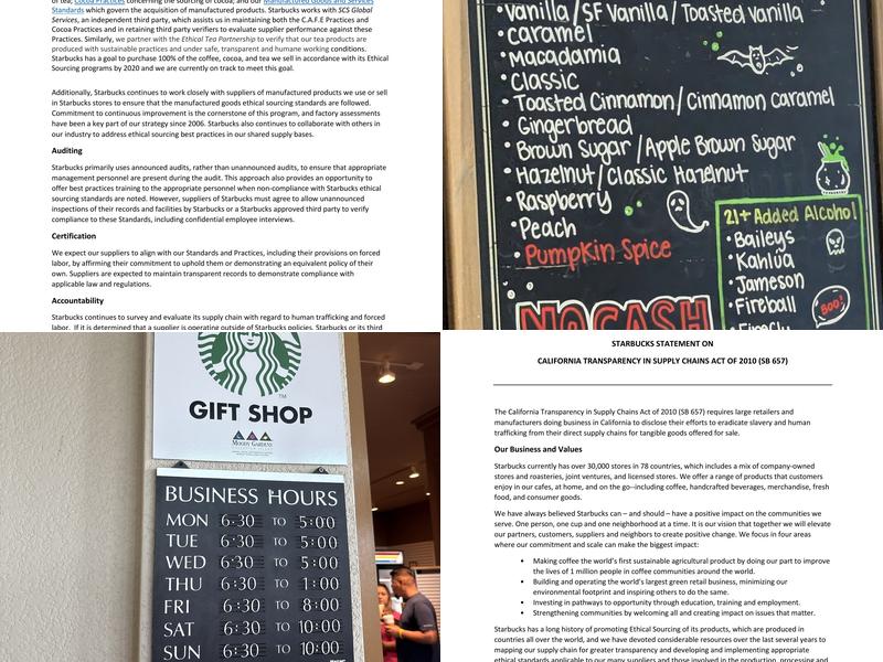 Starbucks Menu