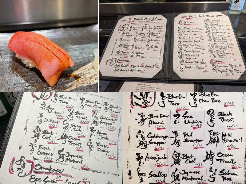 Taira Sushi&Sake Menu