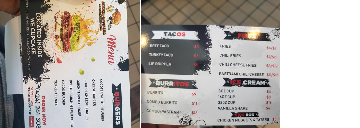 Quick N Split Menu