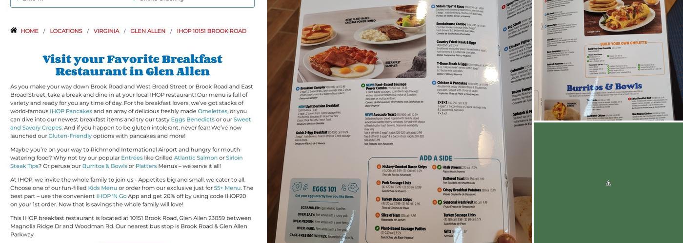 IHOP Menu