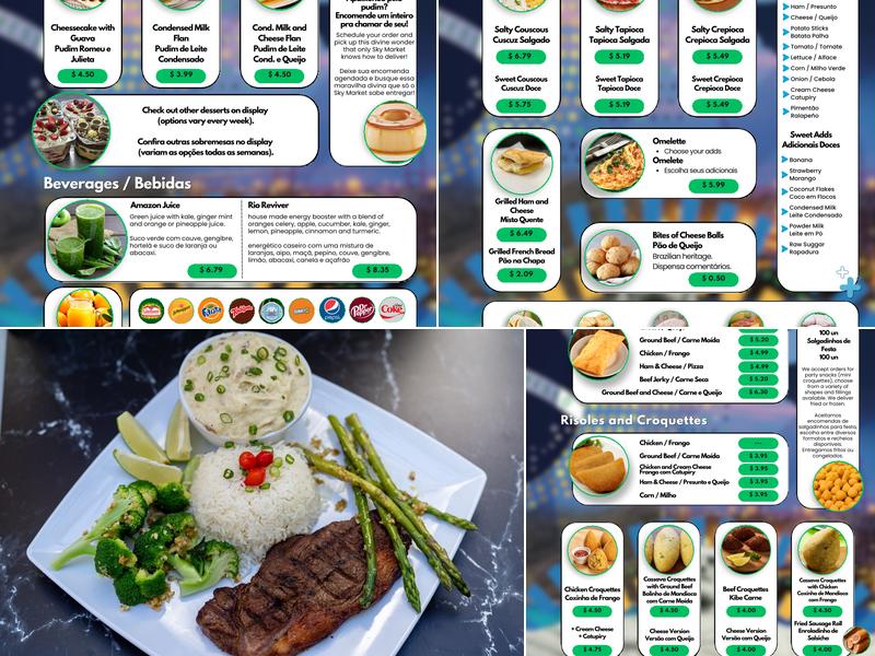 Sky Market Brazilian Restaurant and Bakery Menu
