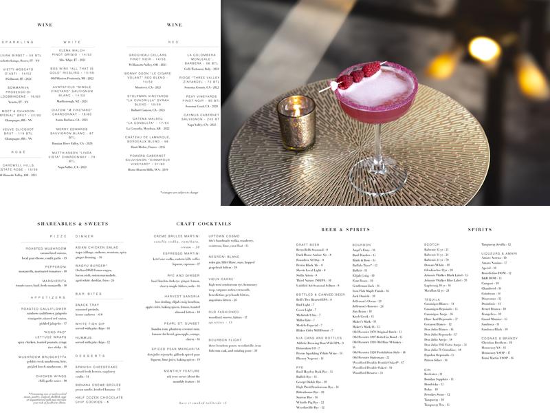Rendezvous Menu