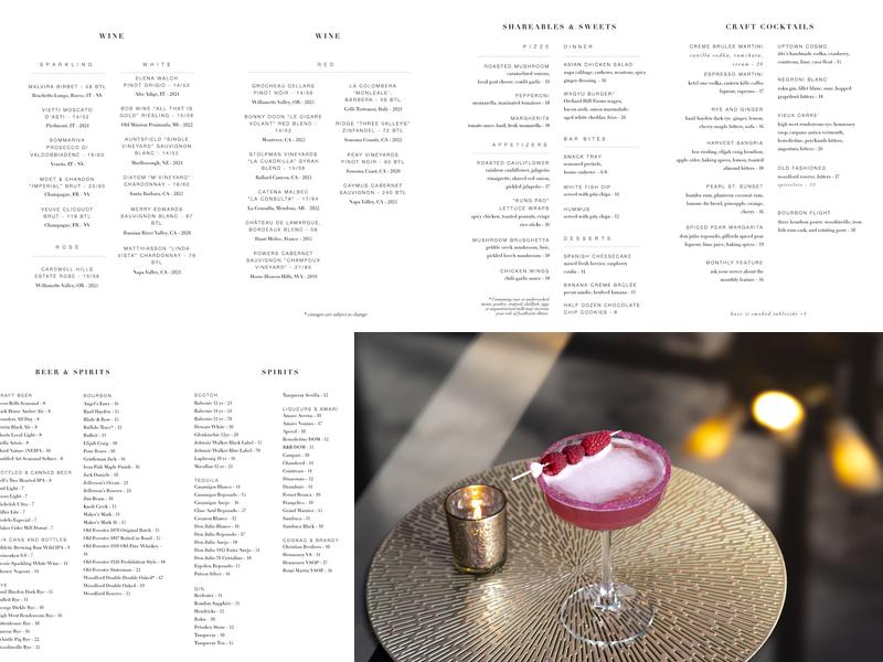 Rendezvous Menu