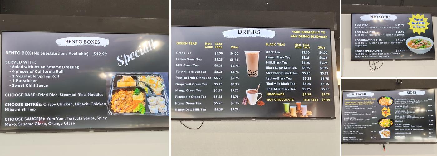 Joyce's Bakery Menu