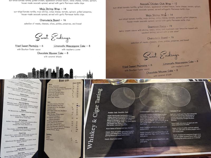 Downtown Bistro Menu