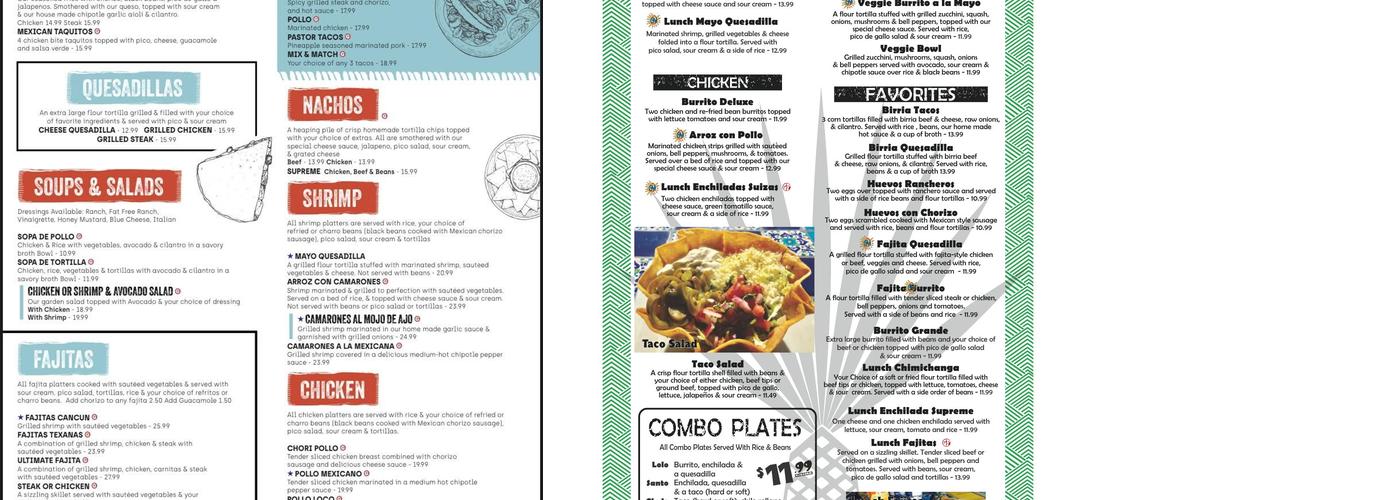 Cinco De Mayo Hampstead Menu