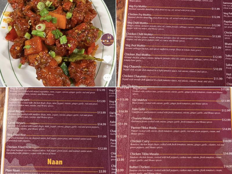 Momo Hunt Restaurant & Bar Menu