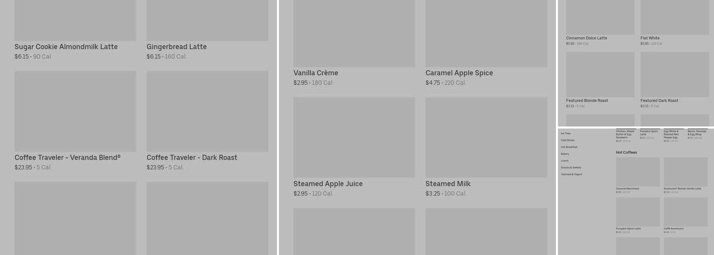 Starbucks Menu