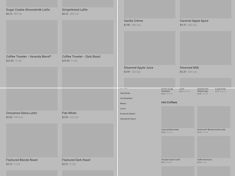 Starbucks Menu
