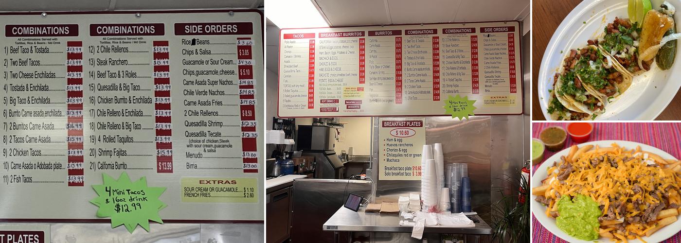 Fastmex Taco Spot Menu