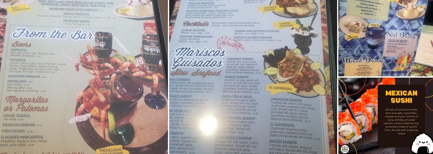 Mariscos El Paso Menu