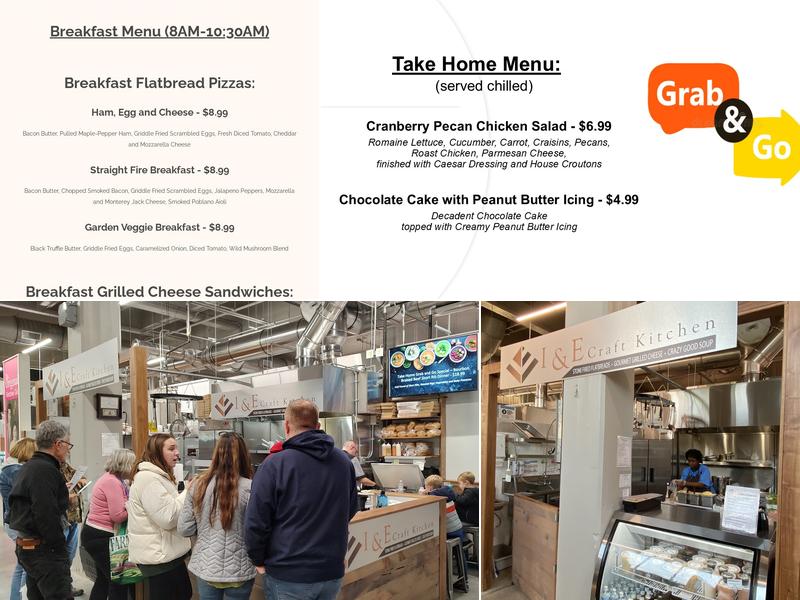 I&E Craft Kitchen Menu