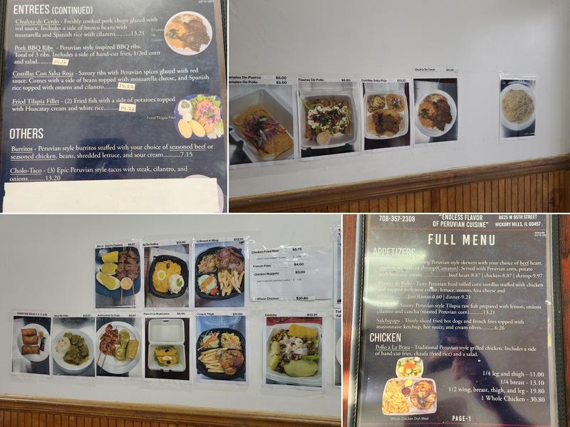 Peruvian Cuisine Menu