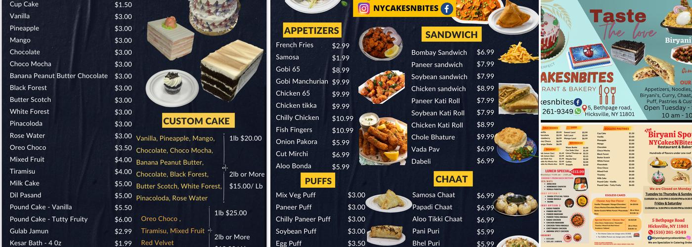 Biryani Spot - NY Cakes N Bites (Biryani & Bakery) Menu