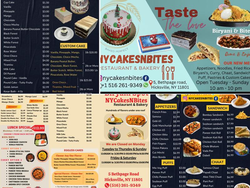 Biryani Spot - NY Cakes N Bites (Biryani & Bakery) Menu