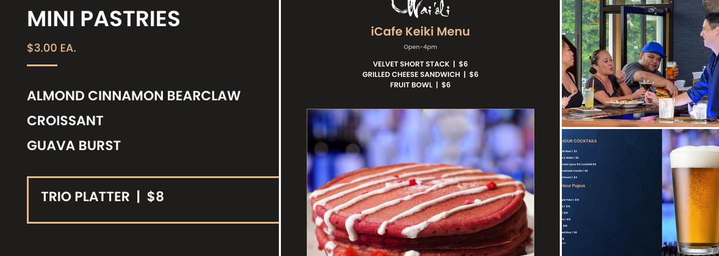 Wai`Oli iCafe & Lounge Menu
