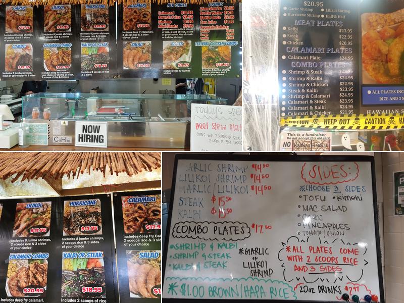 Hawaiian Shrimp Co Menu