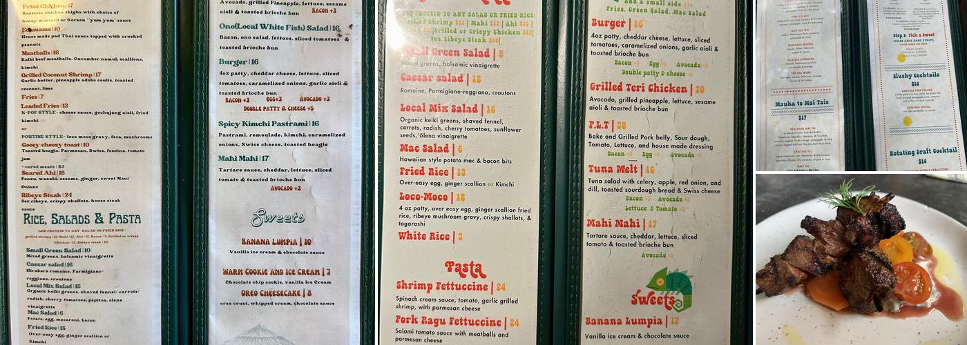 Heyday Menu