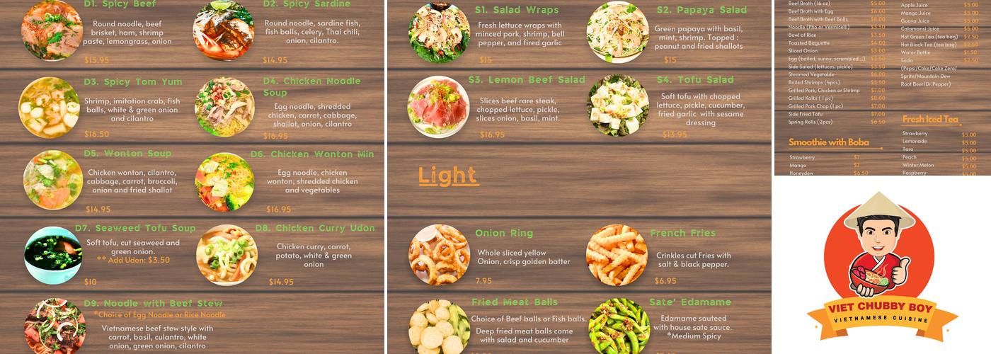 Viet Chubby Boy Menu
