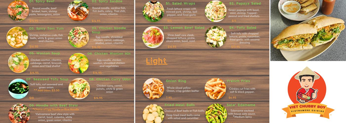 Viet Chubby Boy Menu
