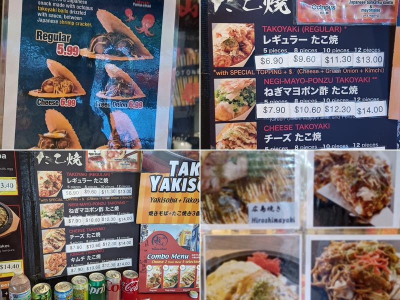 Takoyaki Yama-chan Menu