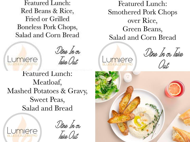 Lumiere Blues & Jazz Bistro Menu