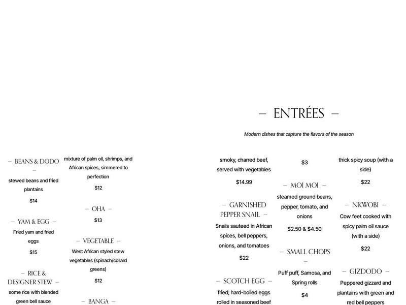 Hunan Cafe Menu