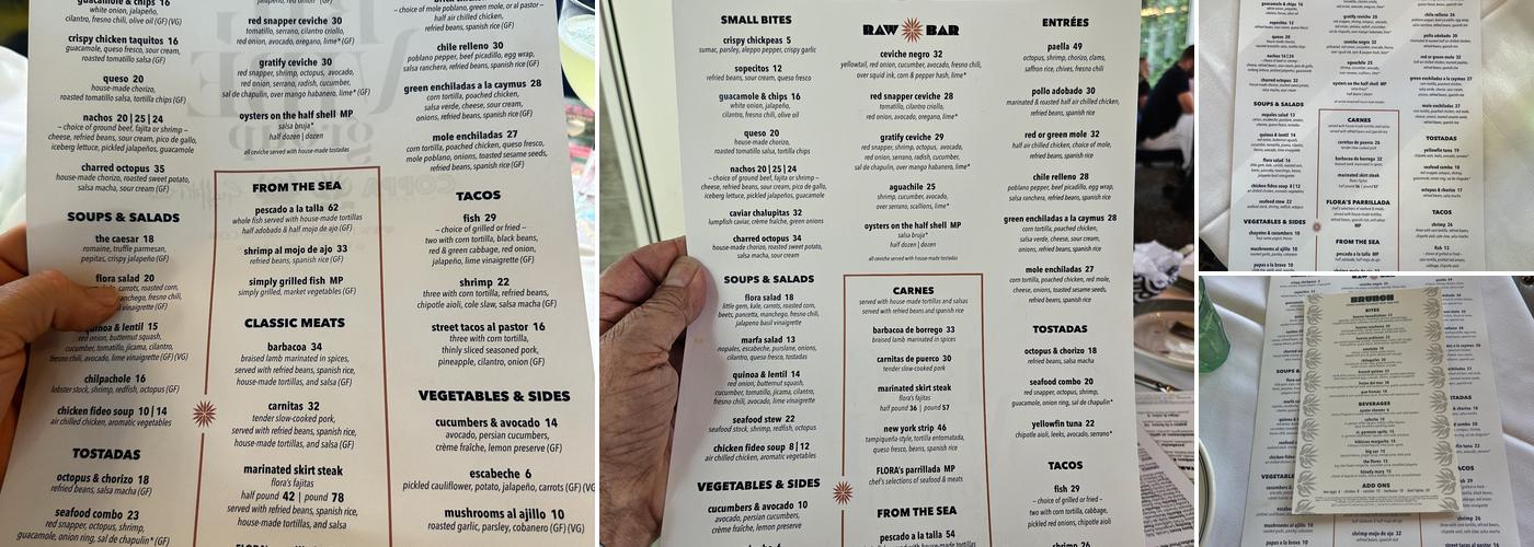 Flora Menu