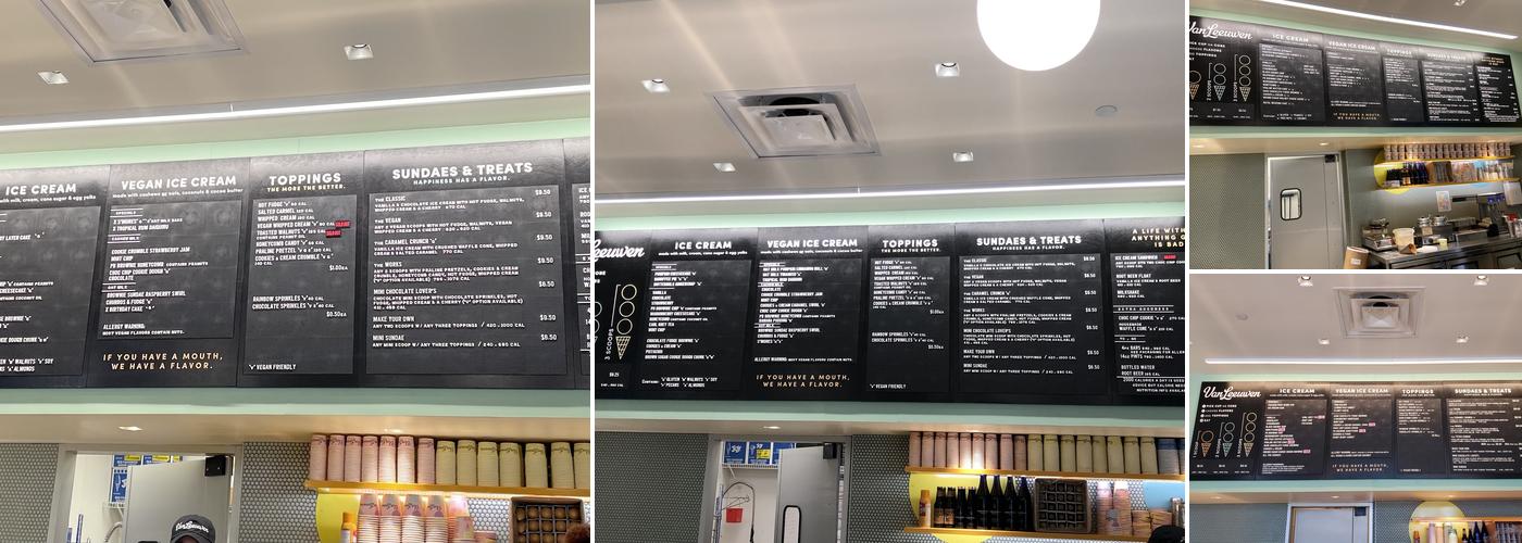Van Leeuwen Ice Cream Menu