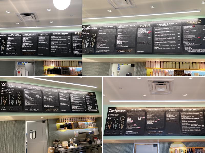 Van Leeuwen Ice Cream Menu
