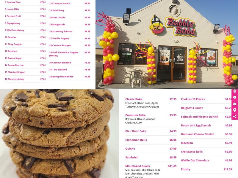 Bubble Boba Menu