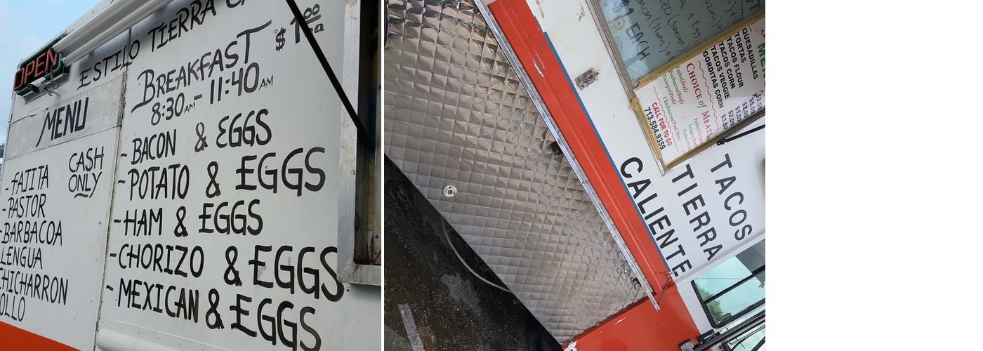 Tacos Tierra Caliente Menu