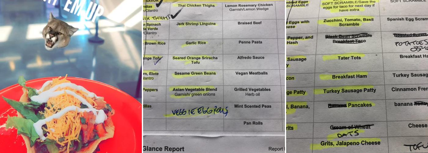 Cougar Woods Dining Commons Menu