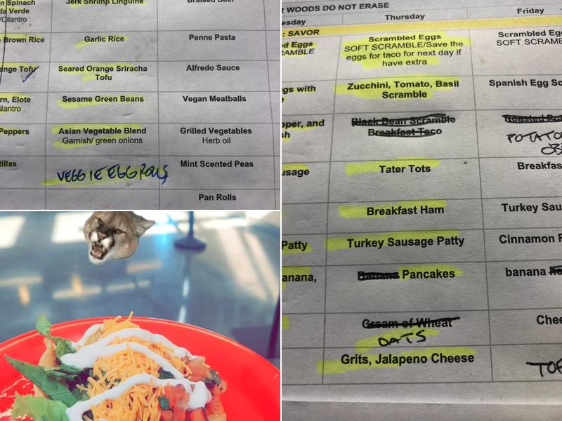 Cougar Woods Dining Commons Menu