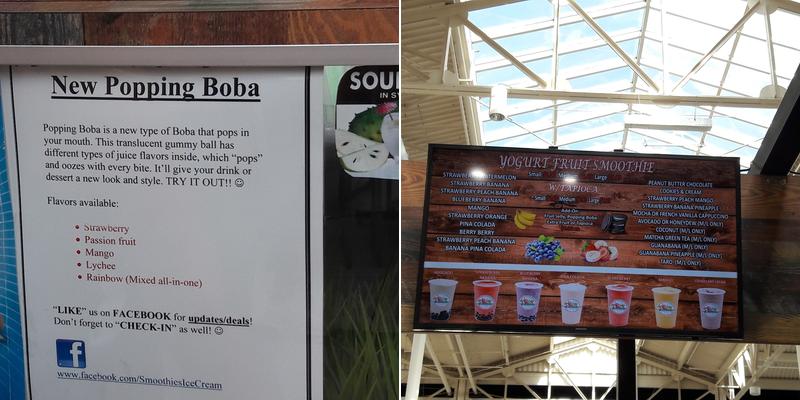 Smoothies & Ice cream Menu