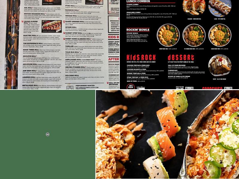 Rock N Roll Sushi Menu