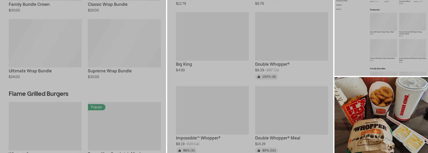 Burger King Menu